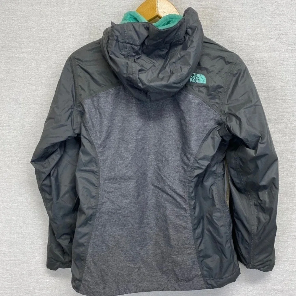 The North Face Gray DryVent Fleece Removable Lined Hooded‎ Jacket Kids L/G 14-16